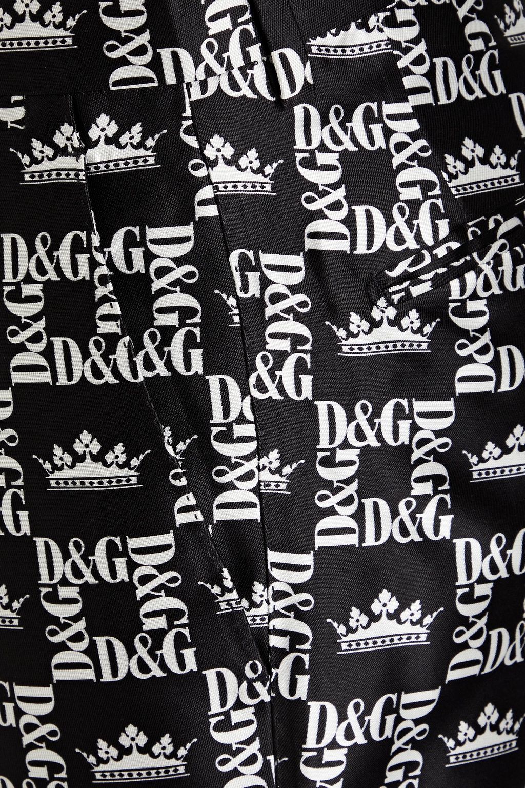 DOLCE&GABBANA 프린트 실크 트윌 팬츠