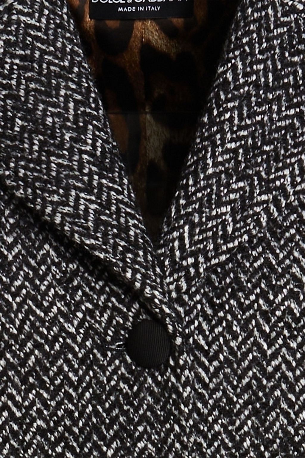 DOLCE&GABBANA Herringbone wool-blend coat