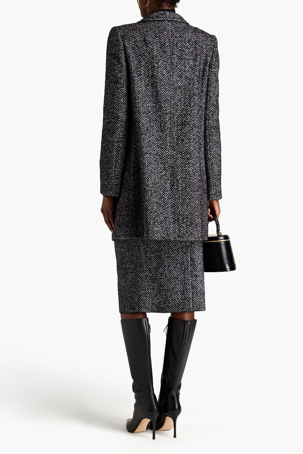 DOLCE&GABBANA Herringbone wool-blend coat
