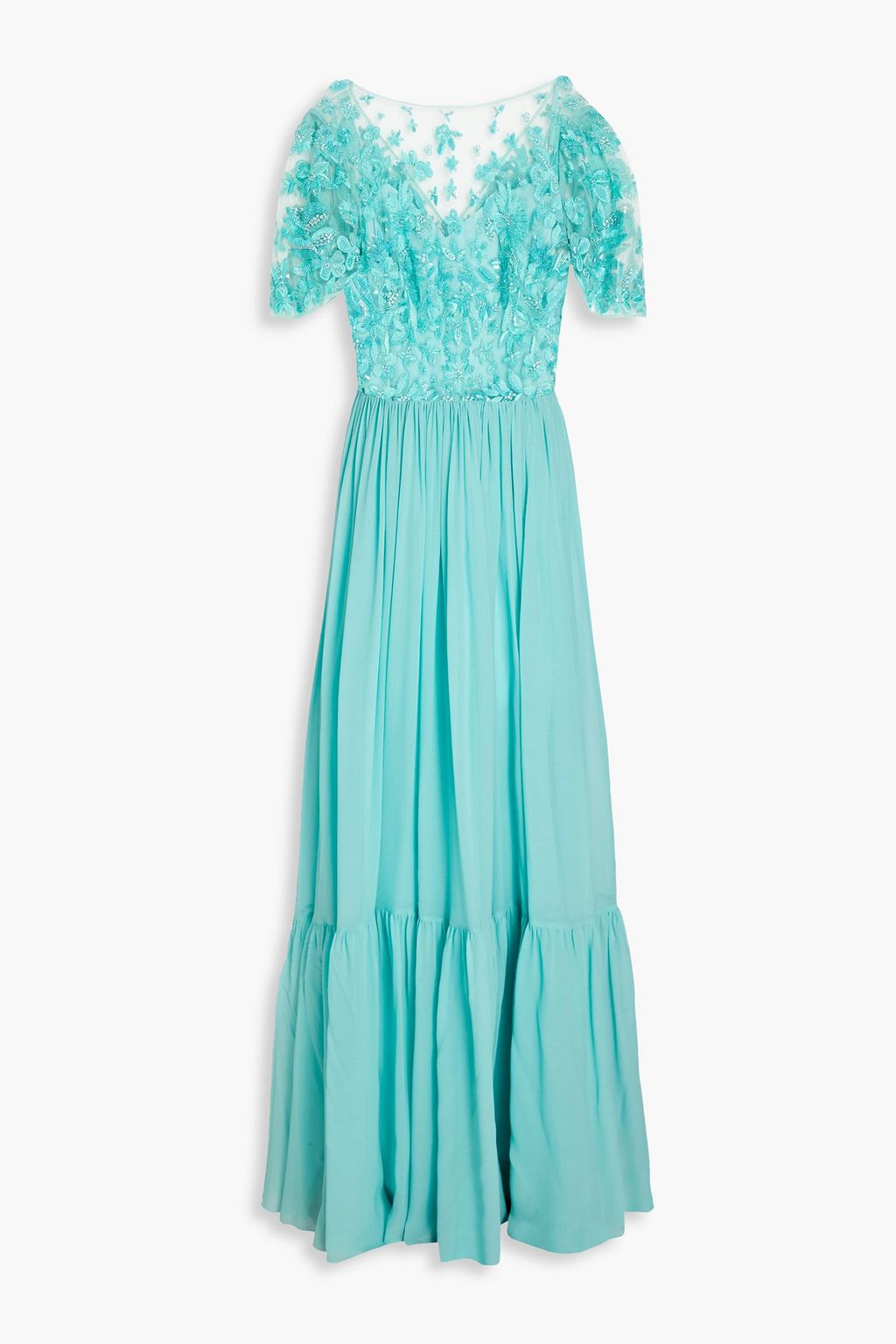 ZUHAIR MURAD Embellished silk-blend tulle and voile gown | THE OUTNET