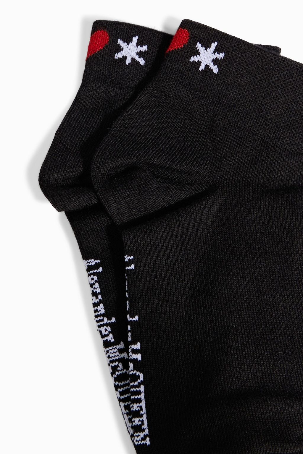 MCQUEEN ジャカードニット コットン混 ソックス