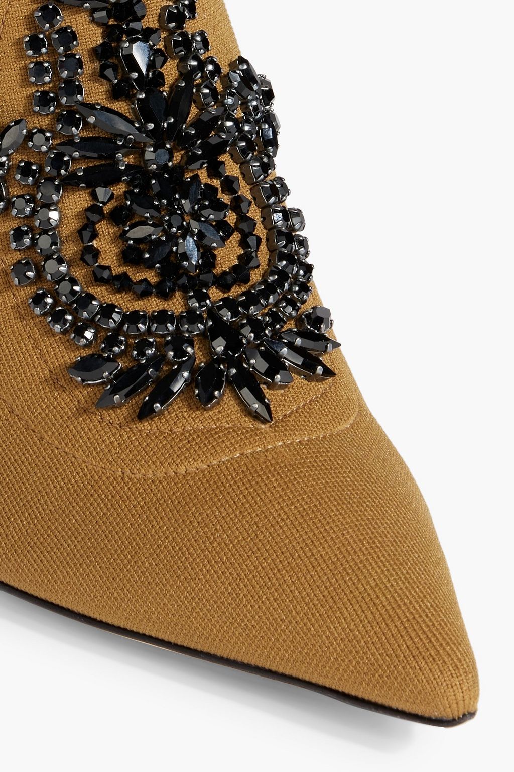 JIMMY CHOO Saber 100 crystal-embellished stretch-knit ankle boots