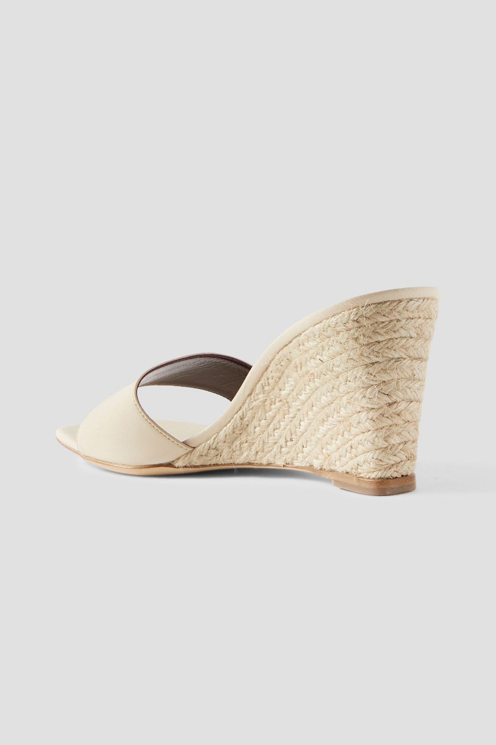 STAUD Billie leather espadrille wedge mules
