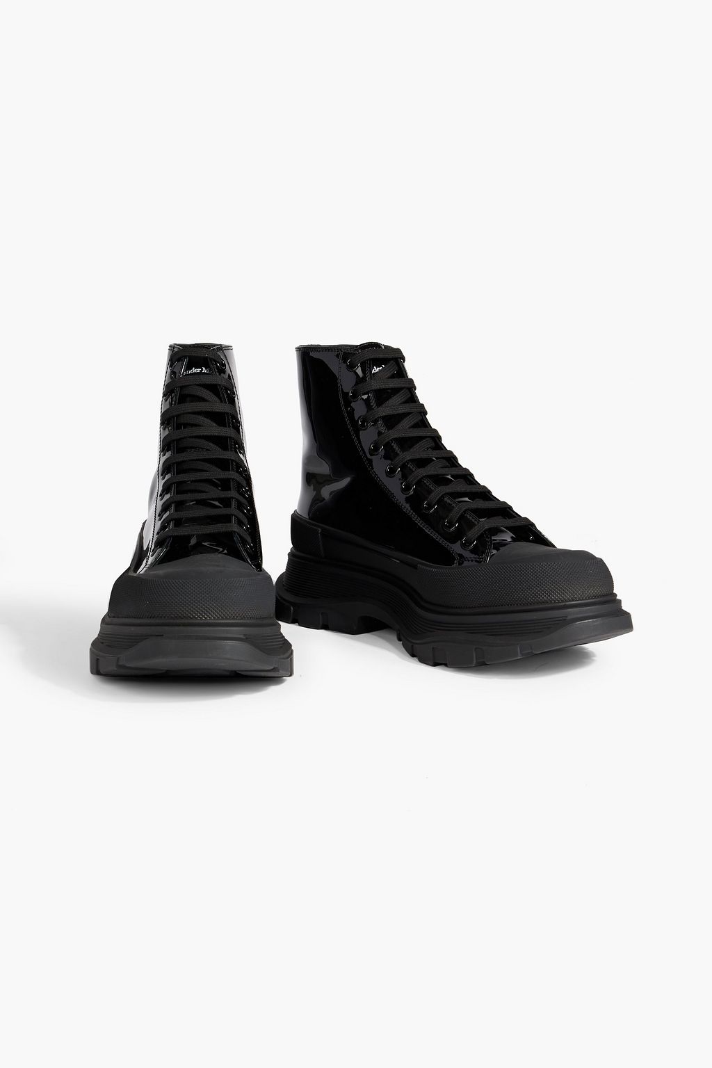 ALEXANDER MCQUEEN Tread Slick patent-leather boots