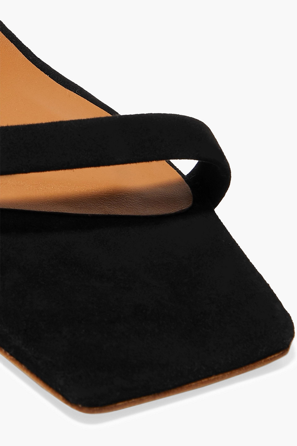 By Far Tanya Suede Mules In Black