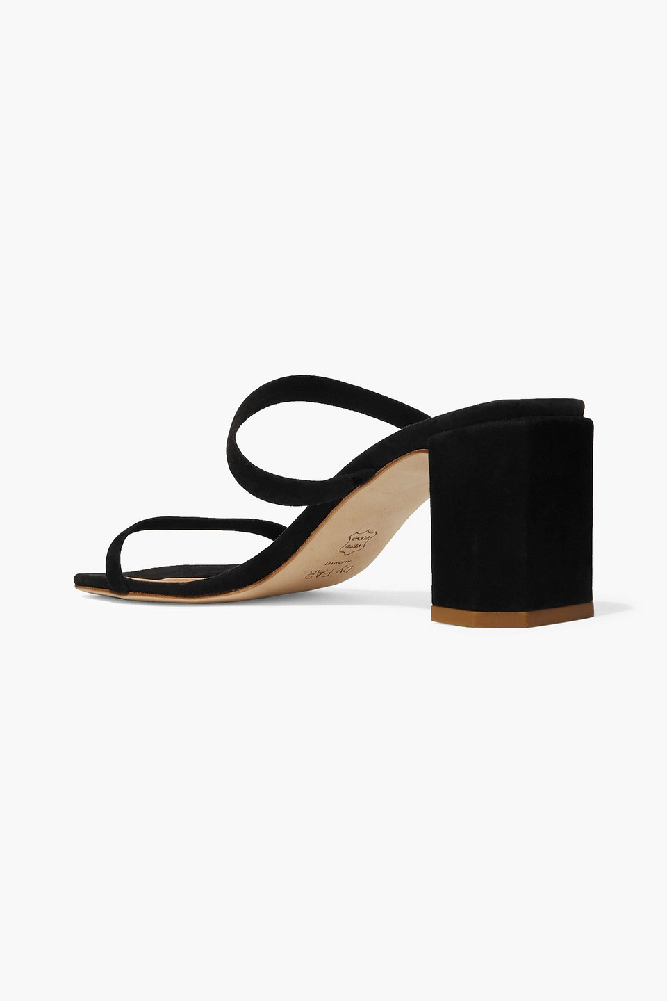 By Far Tanya Suede Mules In Black