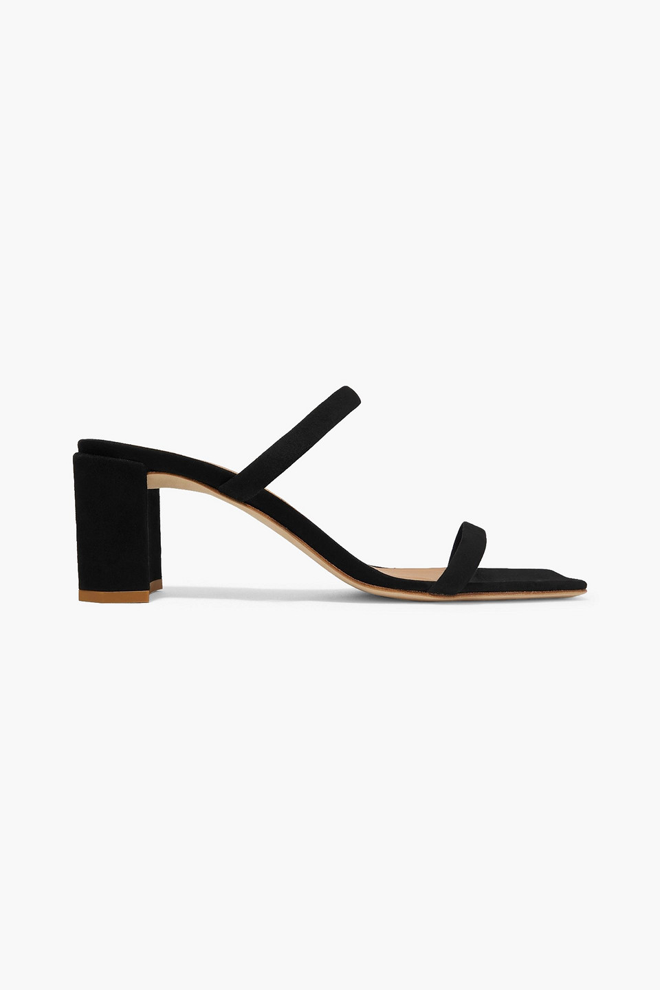 By Far Tanya Suede Mules In Black