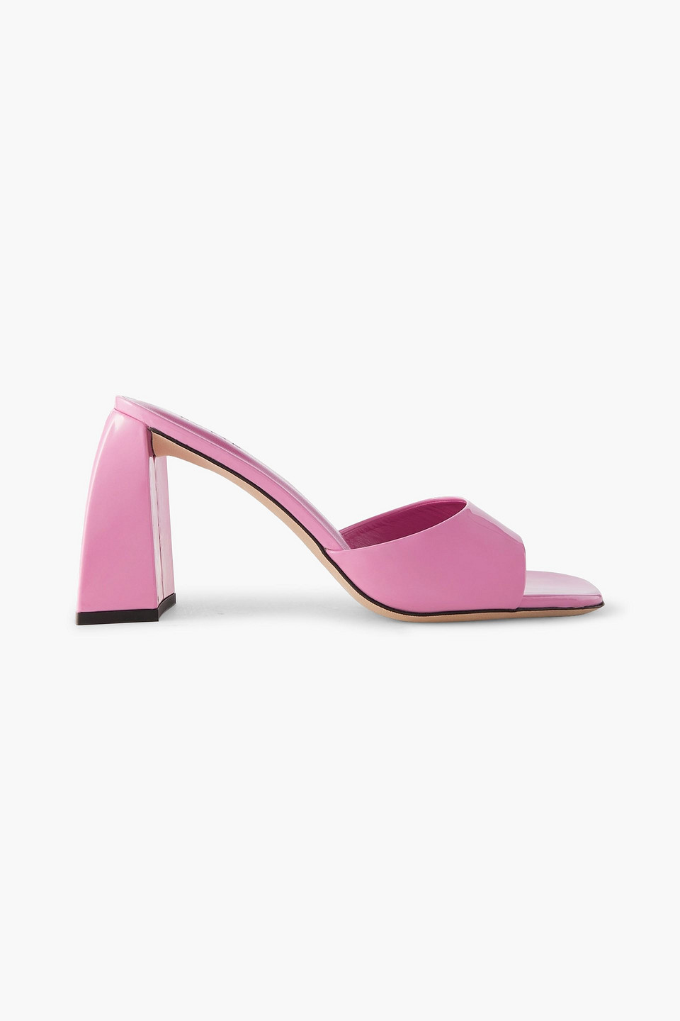 By Far Michele 95 Patent Leather Mule In Bubblegum