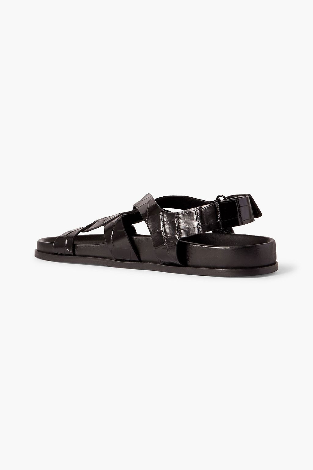 TOTEME Croc-effect leather slingback sandals | THE OUTNET