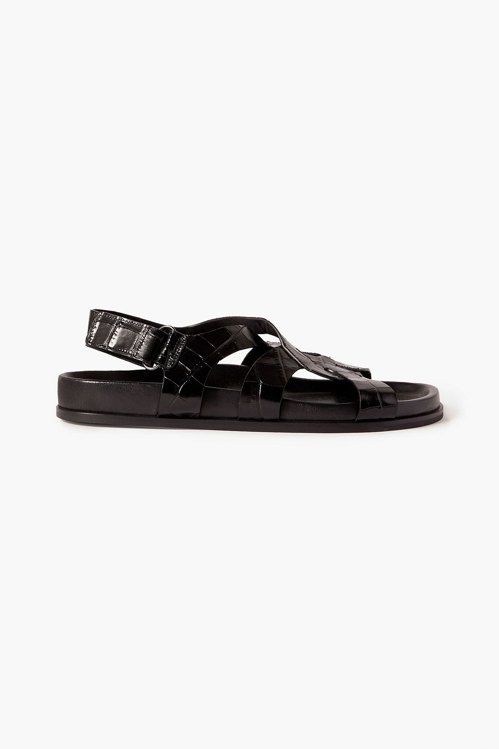 TOTEME Croc-effect leather slingback sandals | THE OUTNET