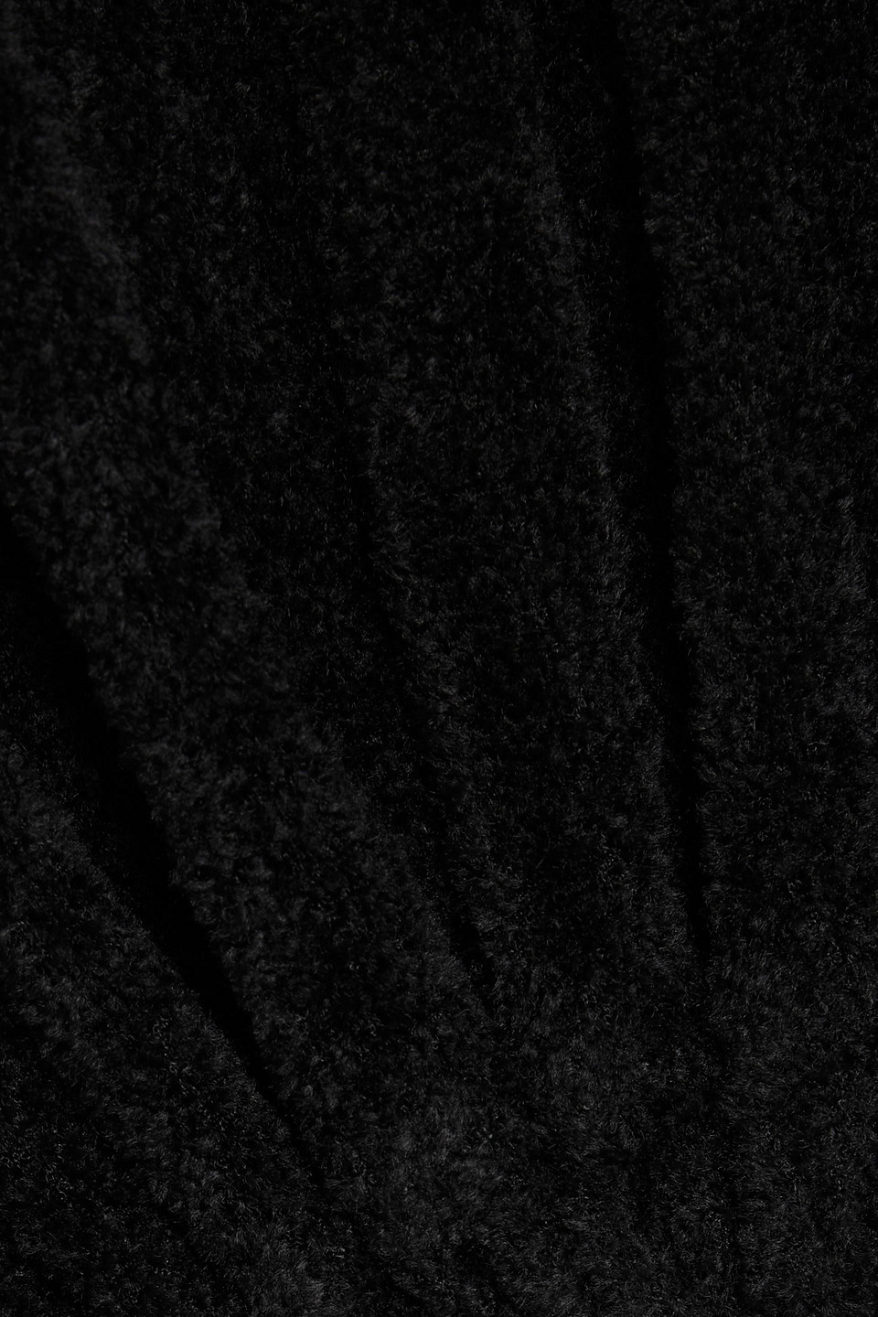 Ronny Kobo Chryssa Cutout Mock Neck Long Sleeve Knit Maxi Dress In Black