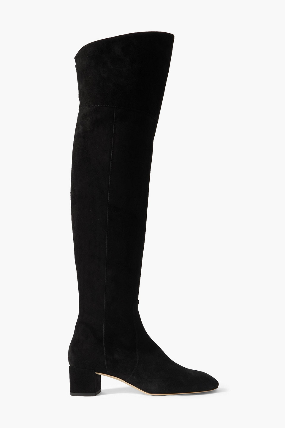 Shop Aeyde Letizia Suede Over-the-knee Boots In Black