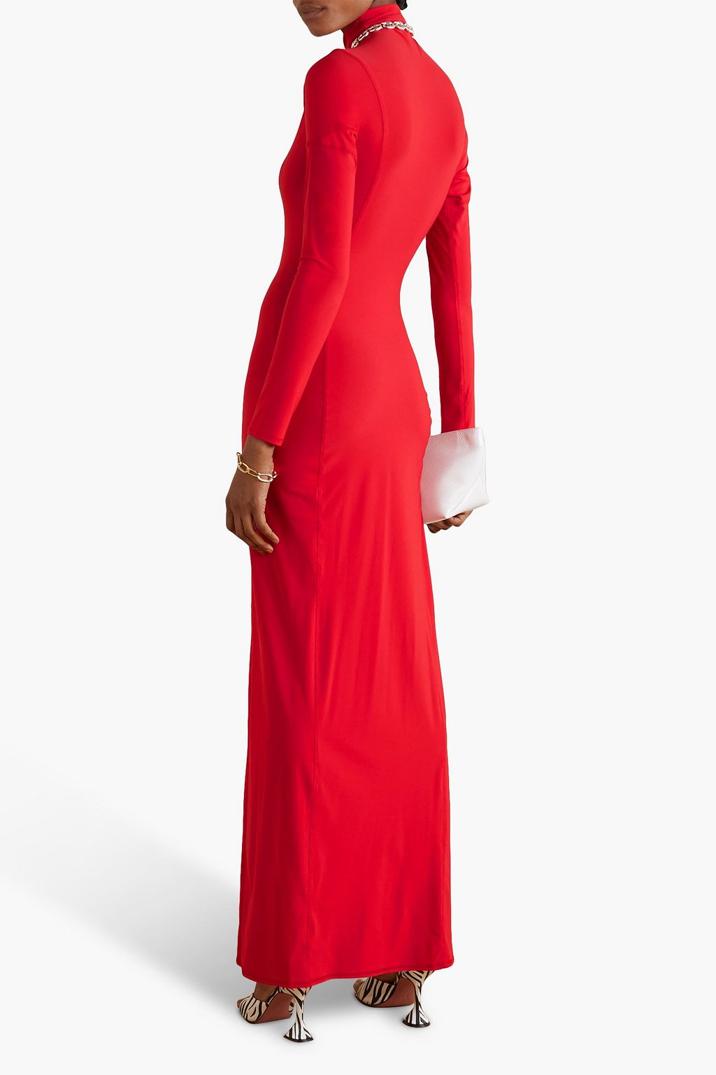 IOANNES Voltaire stretch-jersey turtleneck maxi dress