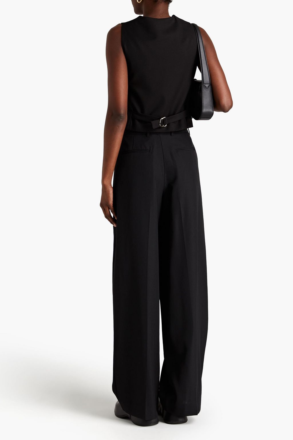 3.1 PHILLIP LIM بنطال من التويل بأرجل واسعة
