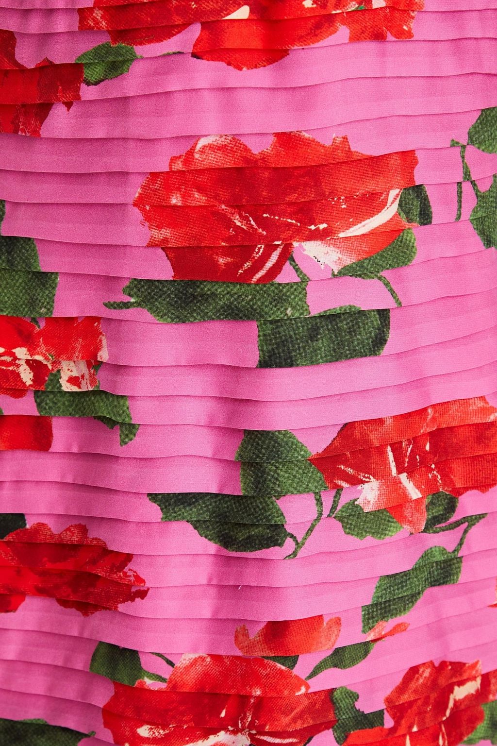 MAGDA BUTRYM Strapless pleated floralprint silk mini dress THE