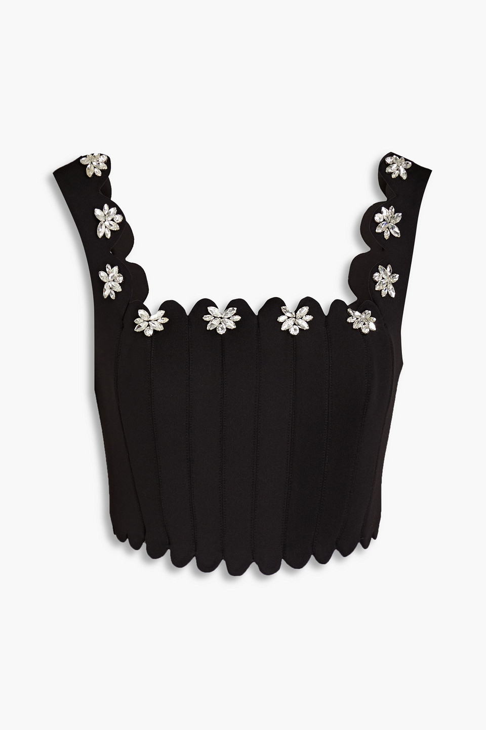 Rachel Gilbert - Stella cropped crystal-embellished scuba top