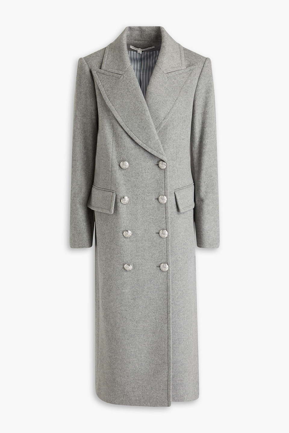 Veronica Beard Nalida Double-breasted Wool And Cashmere-blend Felt Coat In Gray