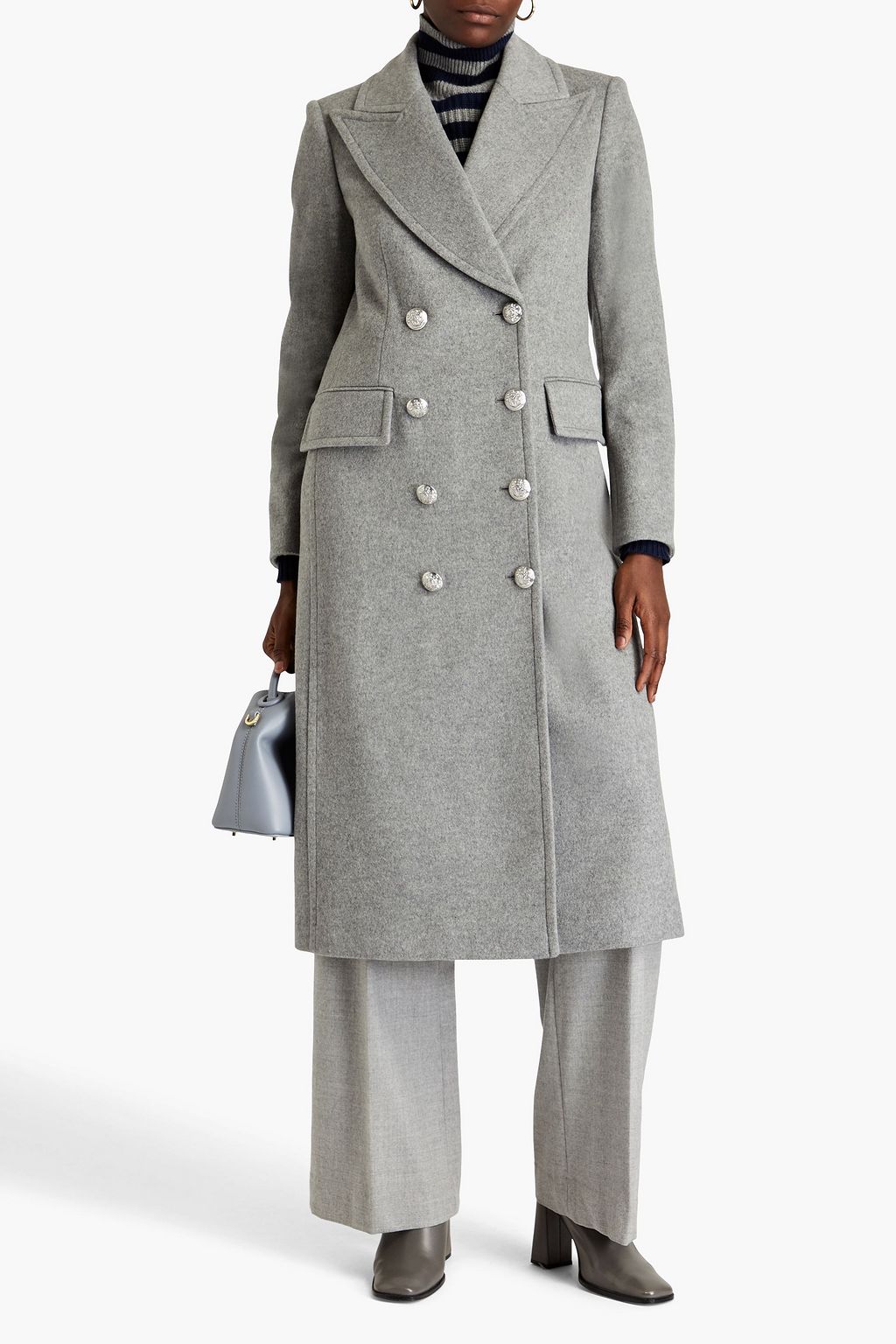 VERONICA BEARD Nalida Dickey double-breasted wool and cashmere-blend felt coat