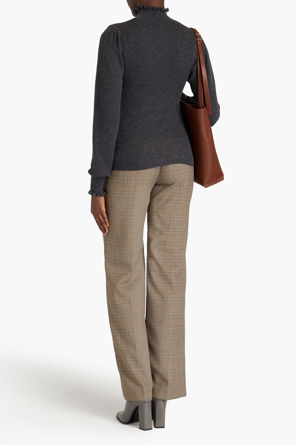 AUTUMN CASHMERE Ribbed cashmere turtleneck sweater