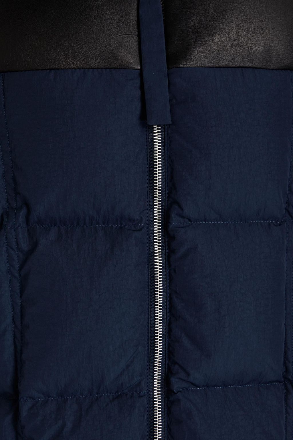 JIL SANDER+ Leather-paneled quilted shell vest