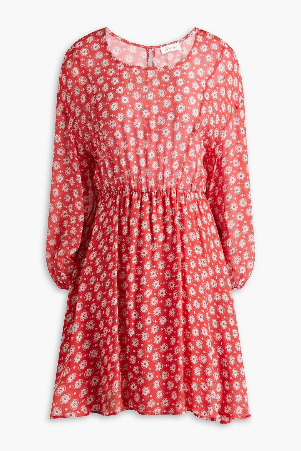 AMERICAN VINTAGE クレープ ミニワンピース プリント入り | THE