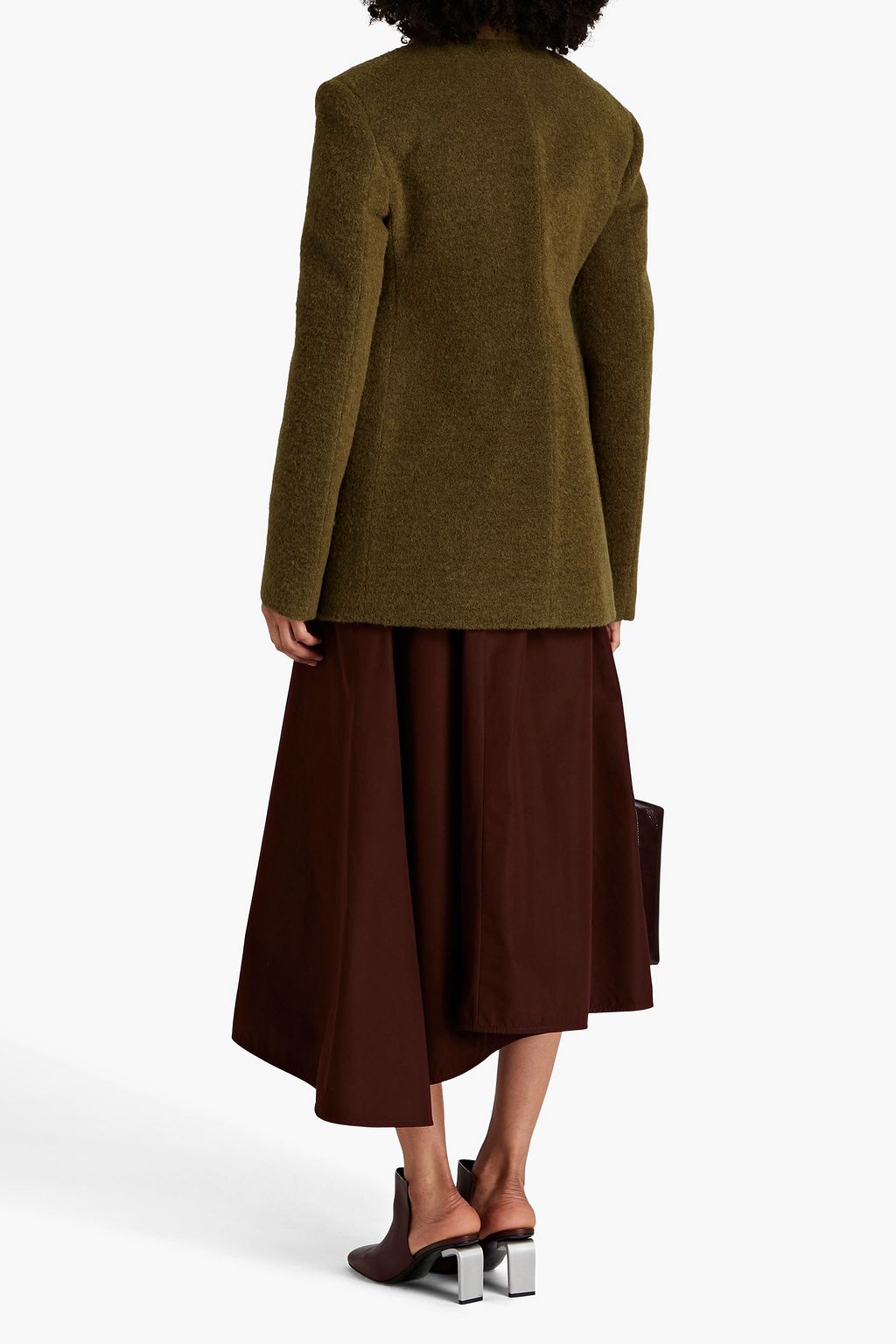 JIL SANDER 더블 브레스티드 울 혼방 펠트 블레이저