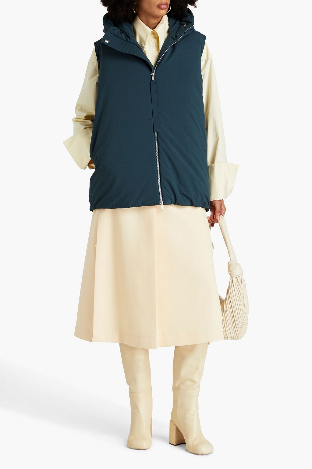 JIL SANDER+ فيست بقبعة من قماش عازل