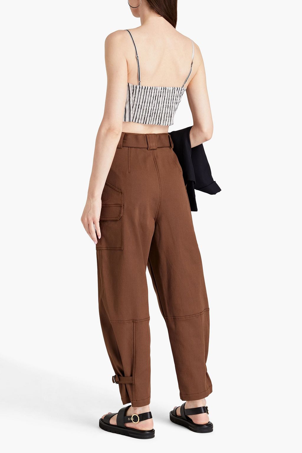 3.1 PHILLIP LIM بنطال كارغو من التويل المصنوع من مزيج من القطن