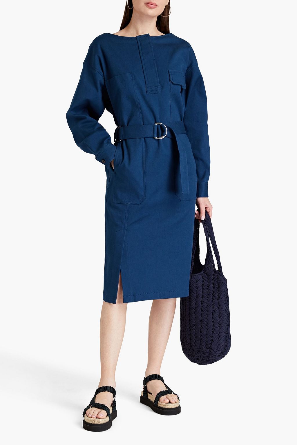 3.1 PHILLIP LIM Belted stretch-cotton twill dress