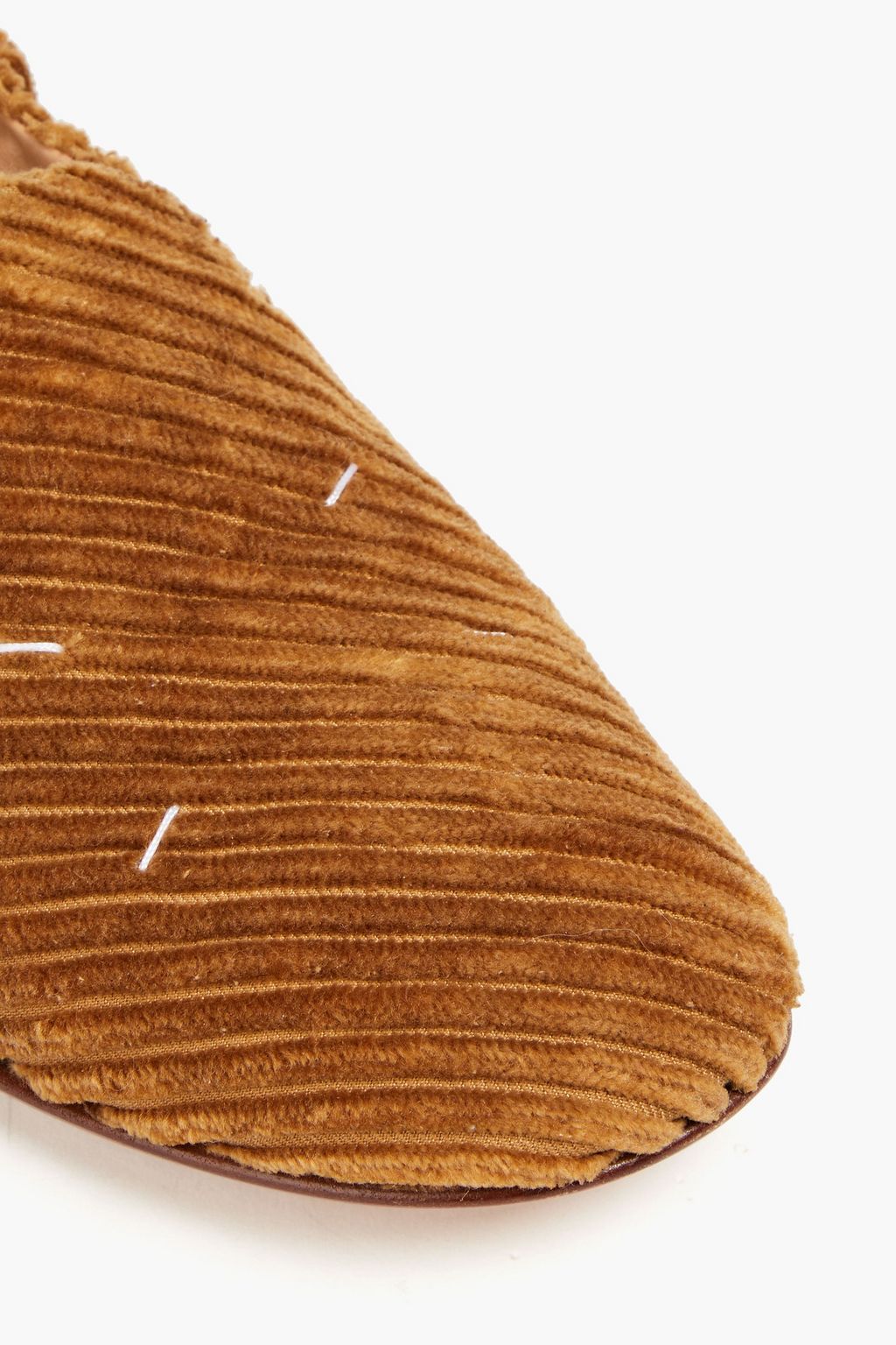 MAISON MARGIELA حذاء لوفر من المخمل المضلّع