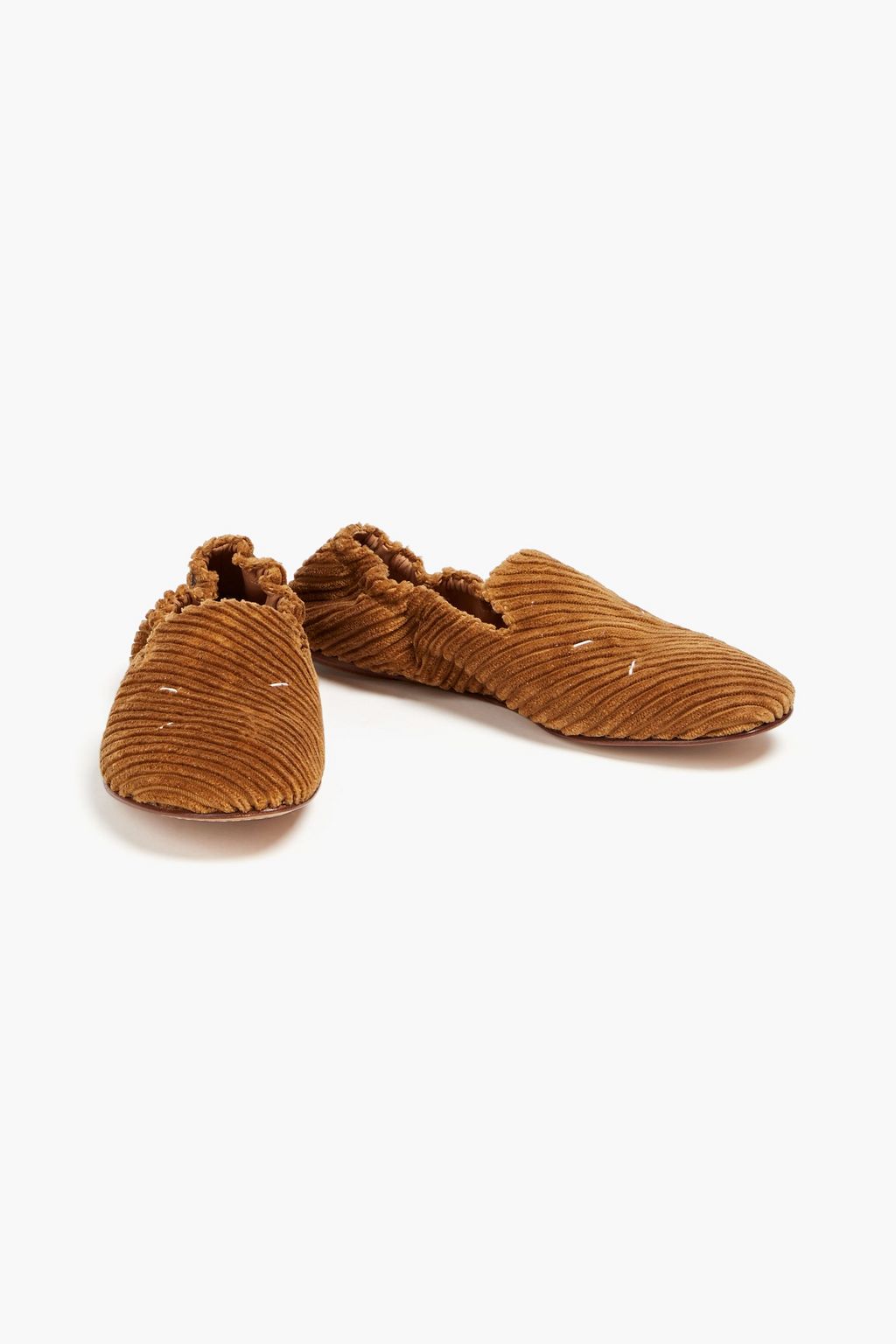 MAISON MARGIELA حذاء لوفر من المخمل المضلّع