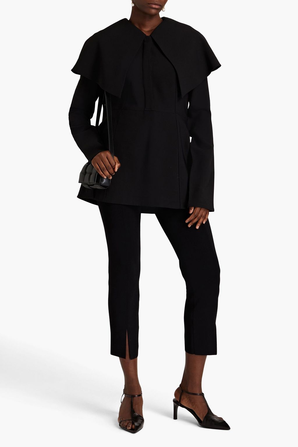 JIL SANDER Hemd aus Twill mit Cape-Effekt