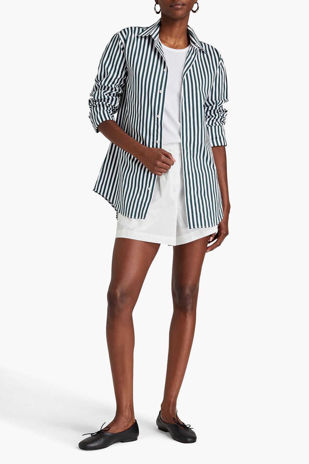 MAISON MARGIELA Striped cotton-poplin shirt