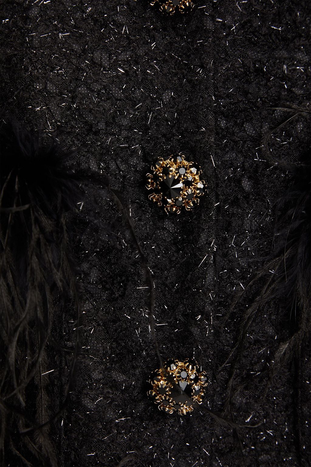 REBECCA VALLANCE Jourdan embellished metallic tweed jacket