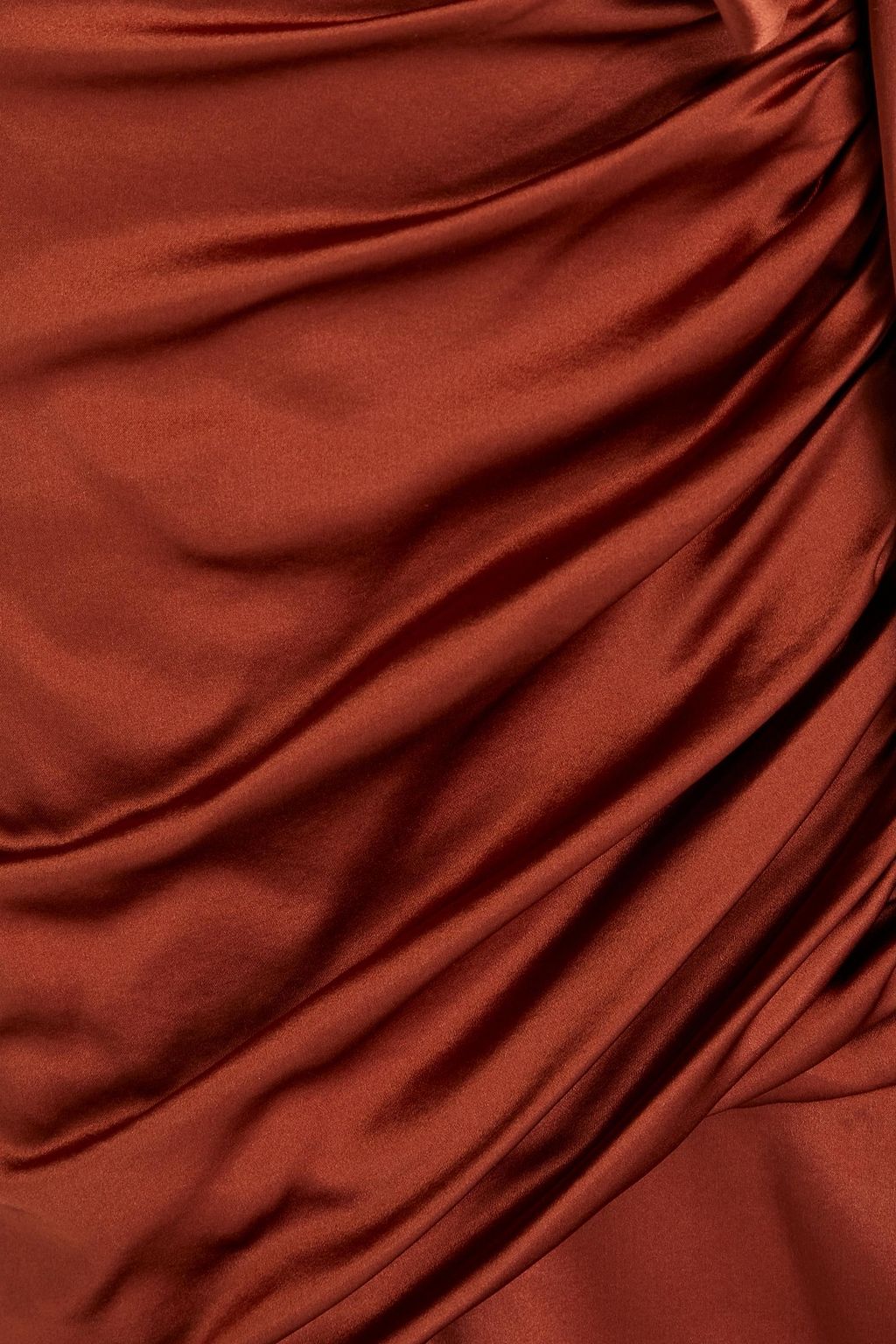 VERONICA BEARD Agatha gerafftes Minikleid aus Satin aus einer Seidenmischung mit Wickeleffekt