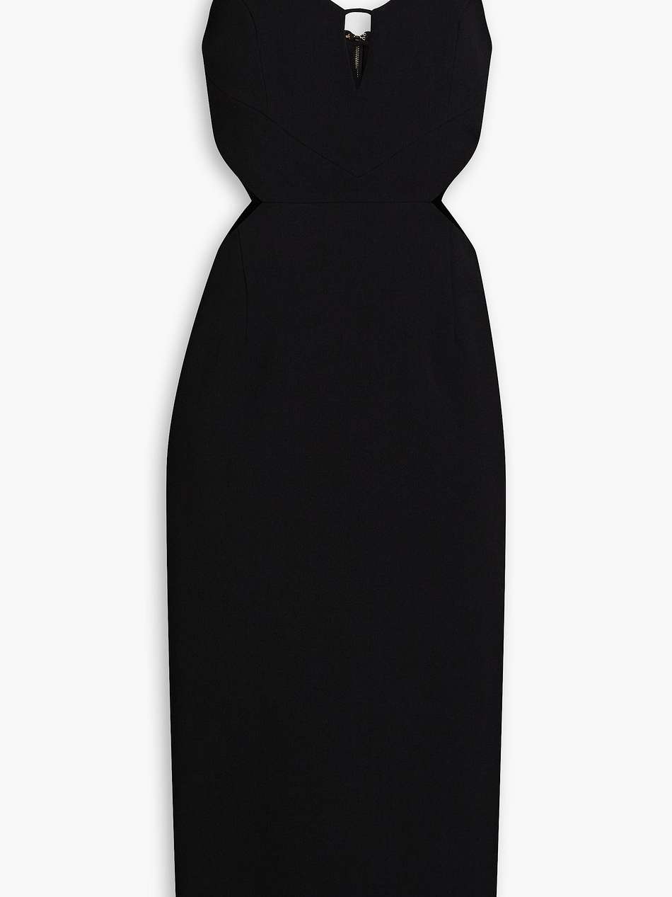 dulce amore chain-embellished cutout crepe midi dress