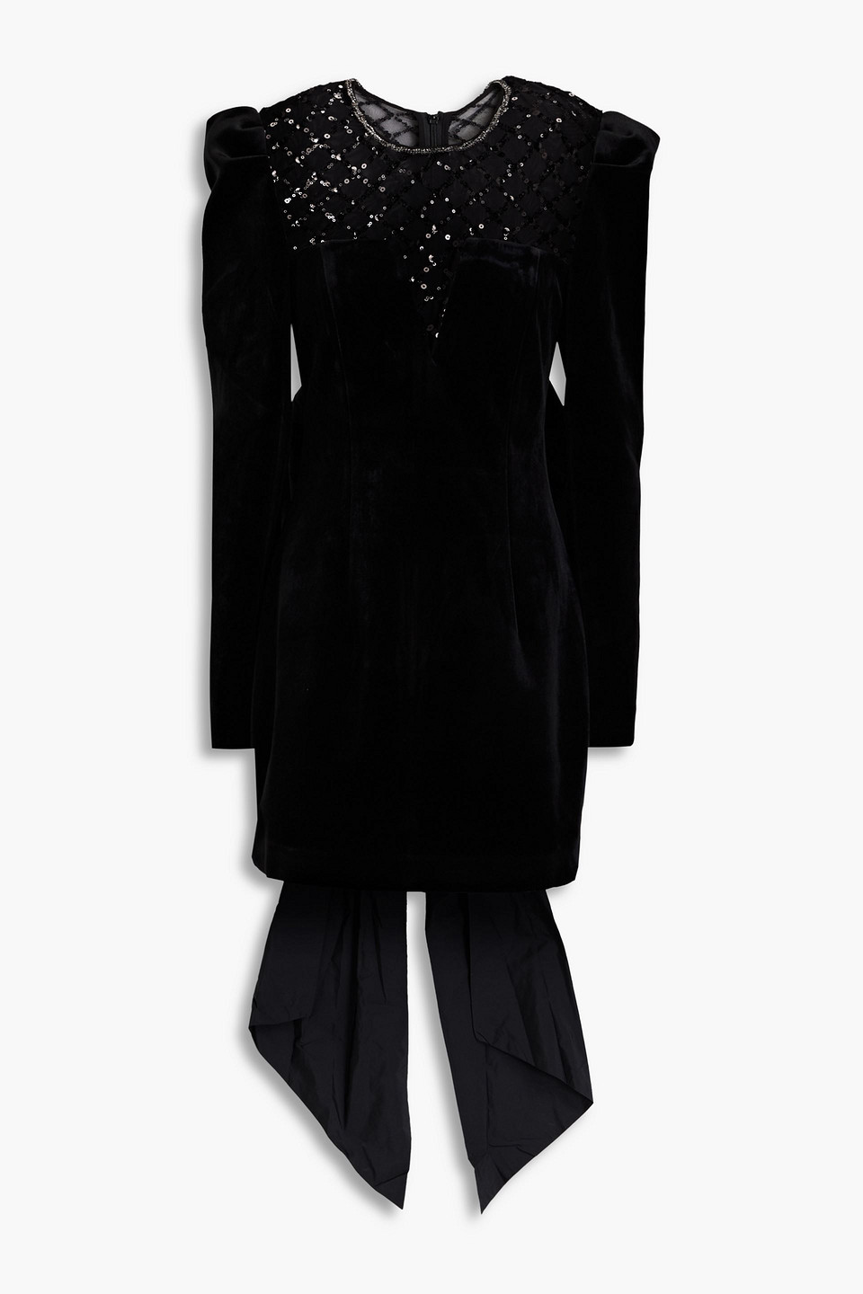 Rebecca Vallance Onyx Embellished Tulle And Velvet Mini Dress In Black | ModeSens Rebecca Vallance Onyx Embellished Tulle And Velvet Mini Dress In Black | ModeSens