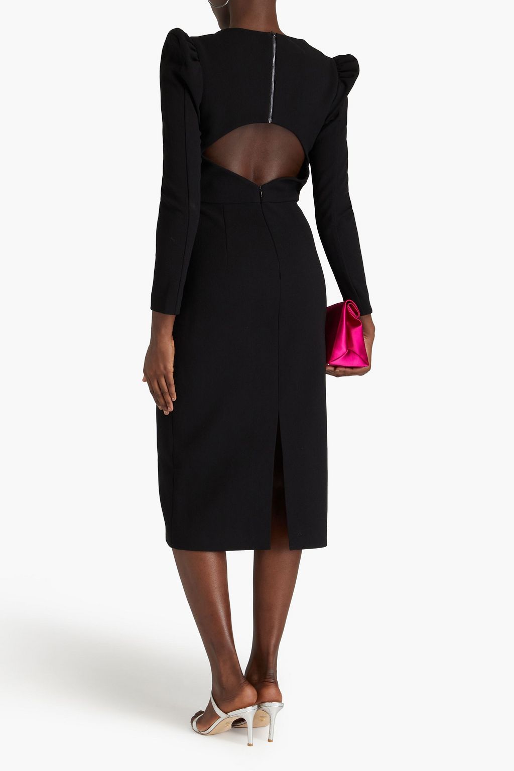 REBECCA VALLANCE Katie cutout crepe midi dress