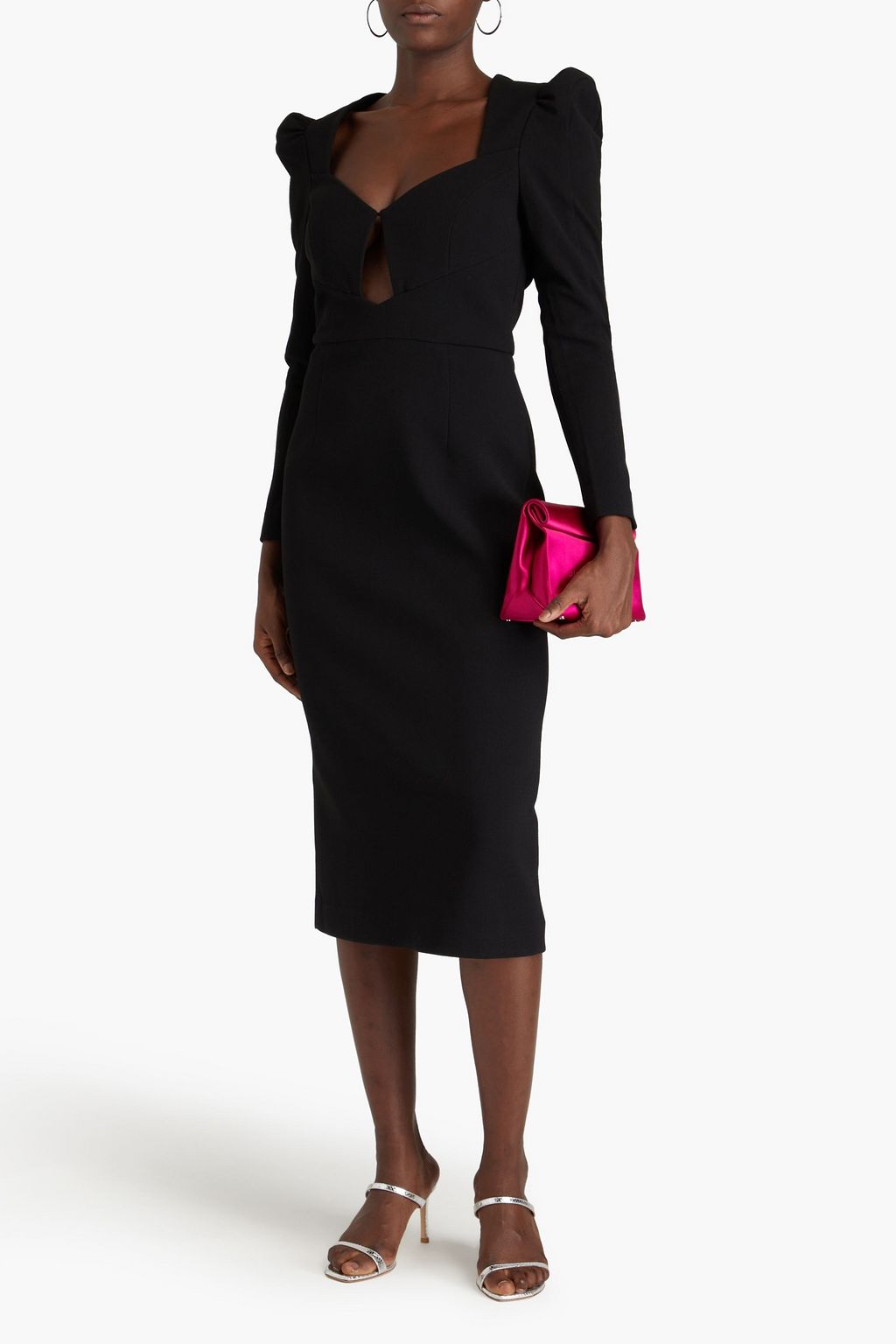 REBECCA VALLANCE Katie cutout crepe midi dress