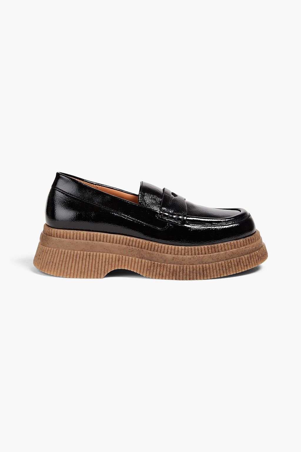 GANNI Patent leather platform loafers | Sale up to 70% off | THE OUTNET