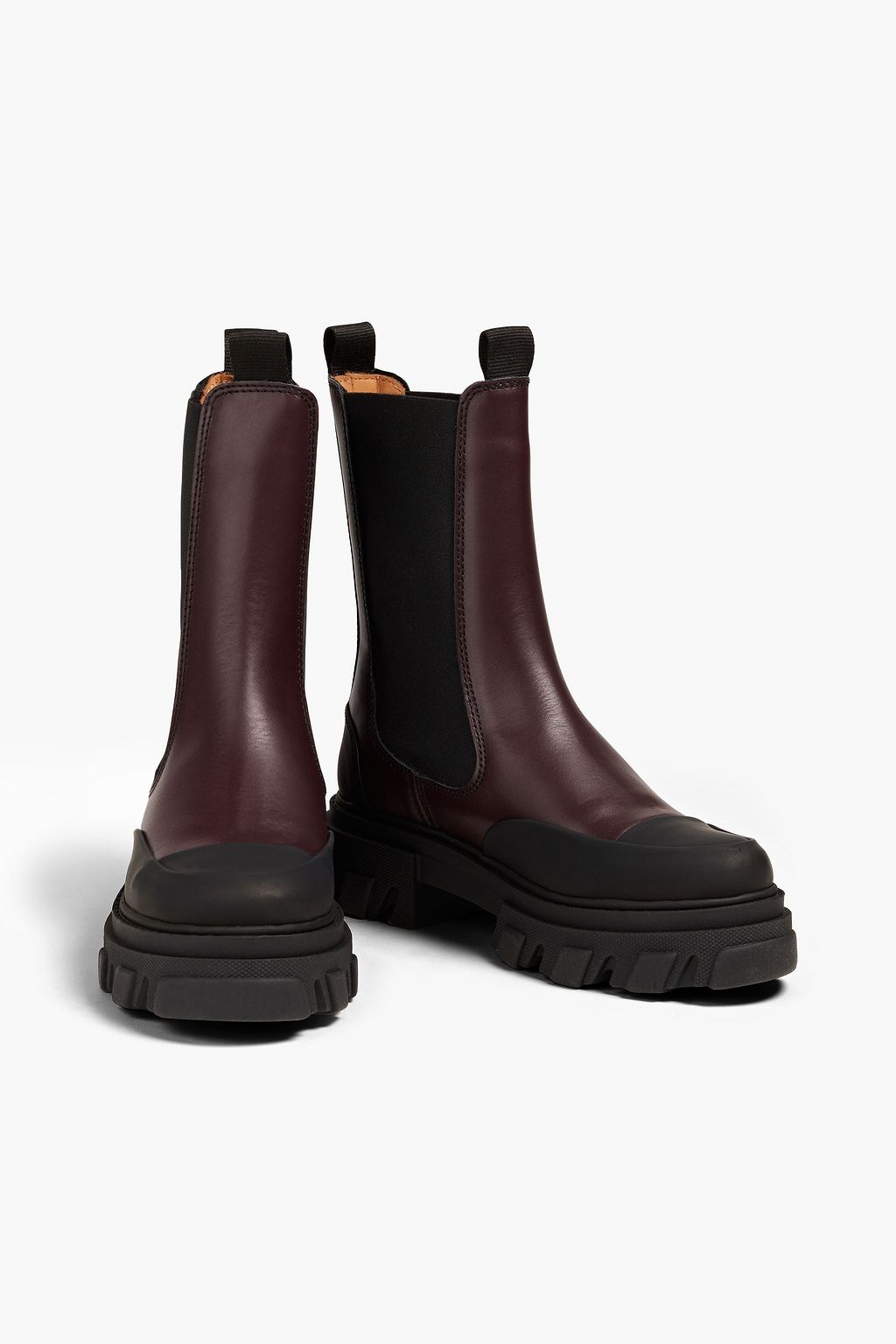 GANNI Leather Chelsea boots