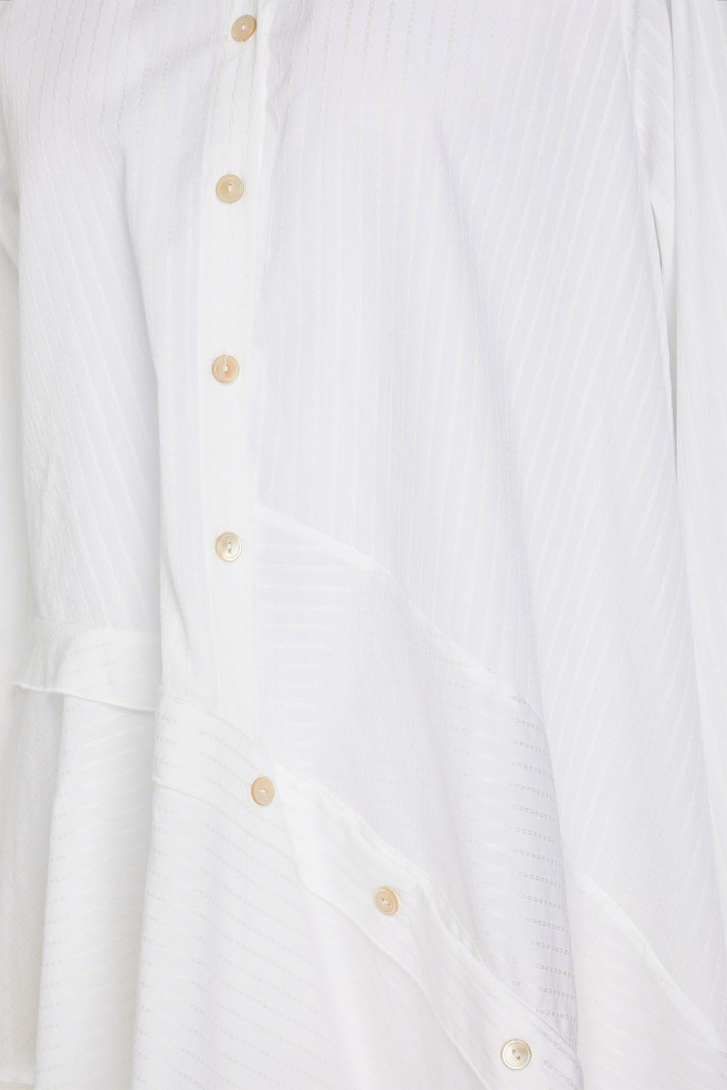 PALMER//HARDING Divide asymmetric fil coupé cotton shirt