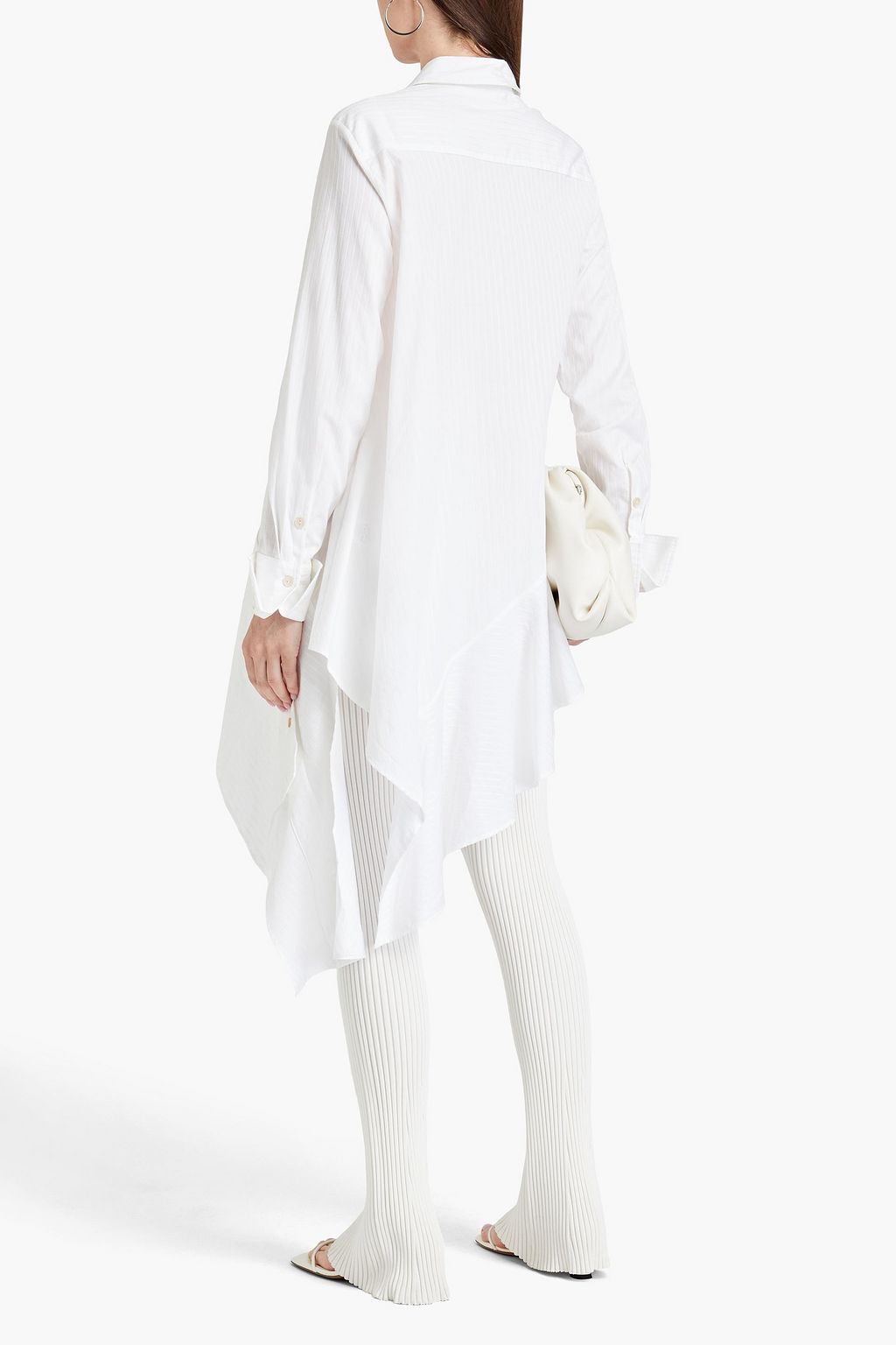 PALMER//HARDING Divide asymmetric fil coupé cotton shirt