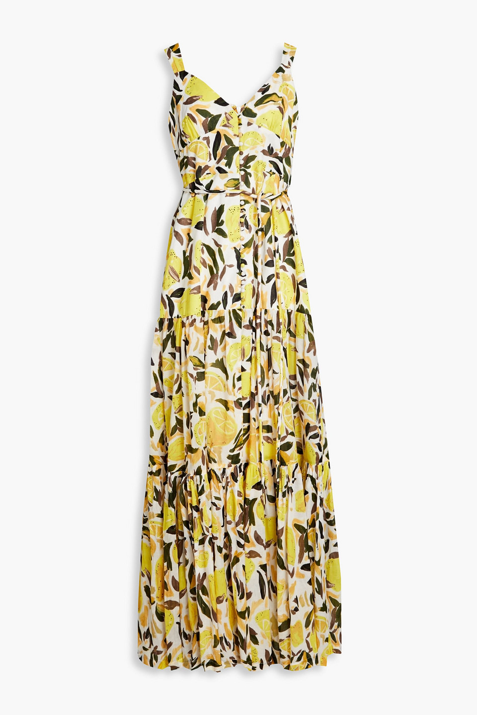 Rebecca Vallance Amarilla tiered printed cotton-poplin maxi dress | Smart  Closet