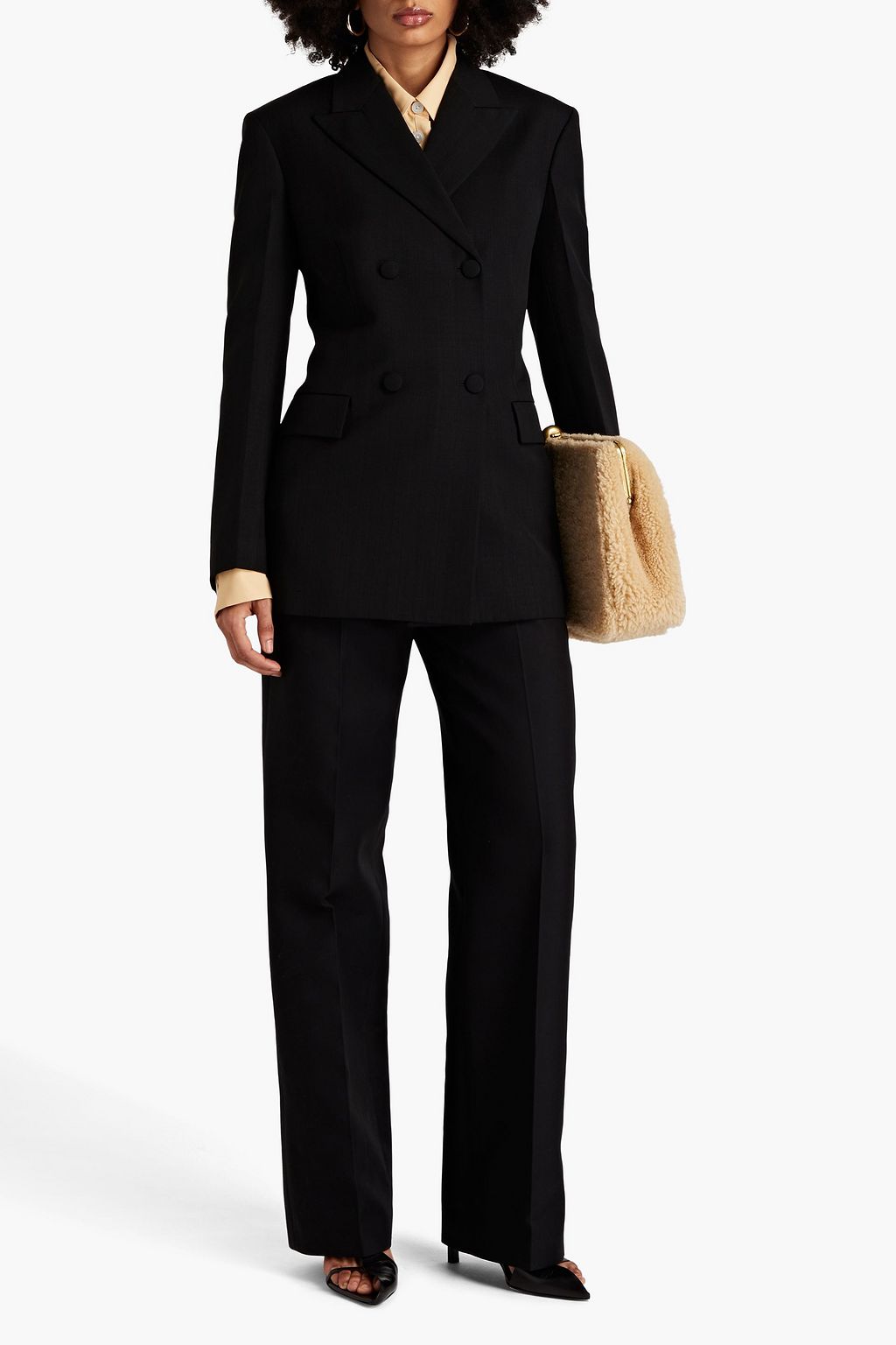 JIL SANDER クレープ ダブルブレストブレザー