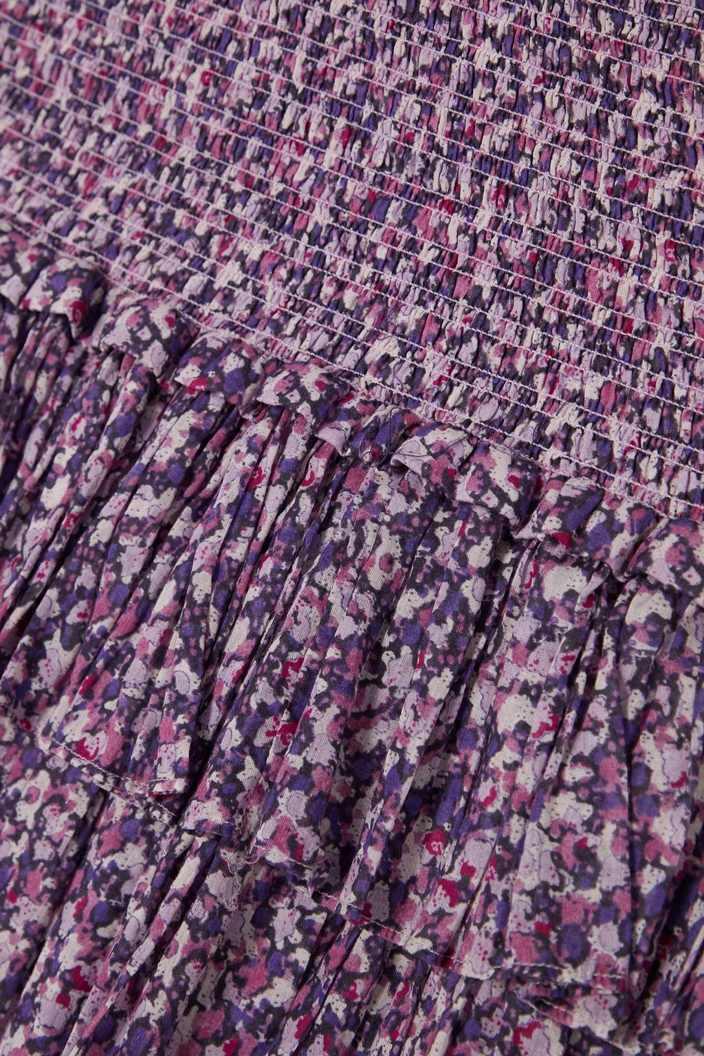 MARANT ÉTOILE Naomi ruffled floral-print cotton mini skirt