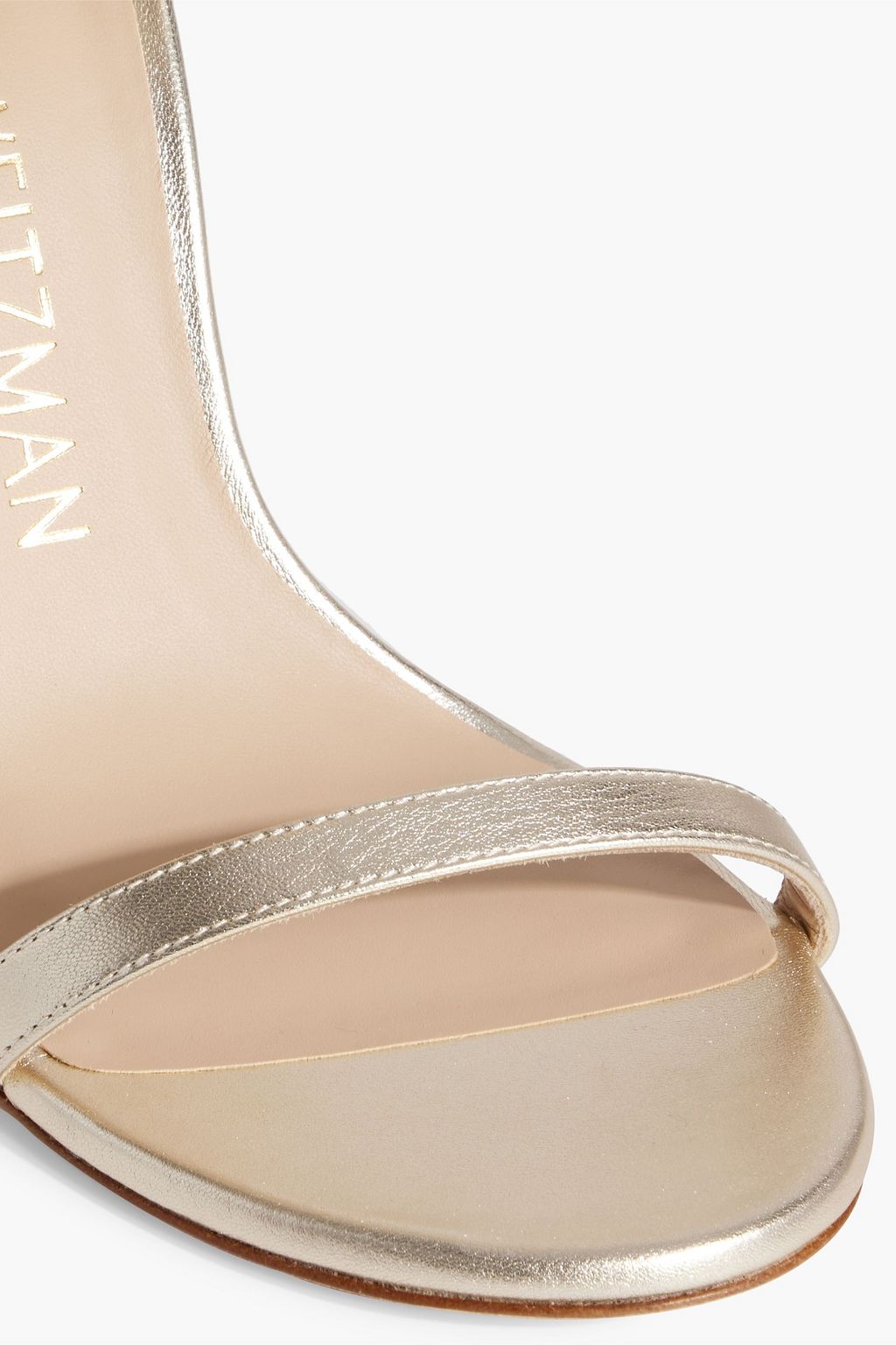 STUART WEITZMAN Metallic leather sandals