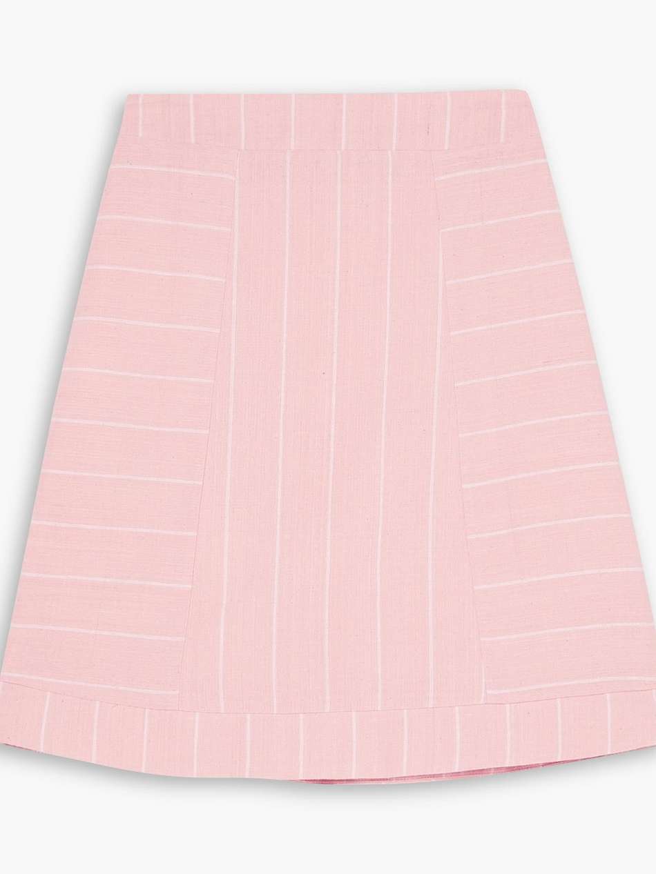 deidre striped cotton oxford mini skirt