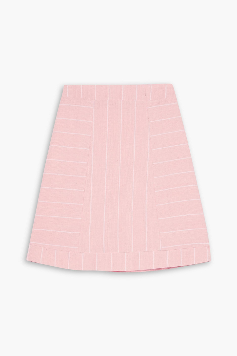 Deidre striped cotton Oxford mini skirt