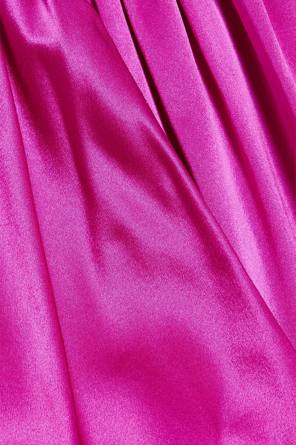 NICHOLAS Ruched cutout silk-satin midi dress
